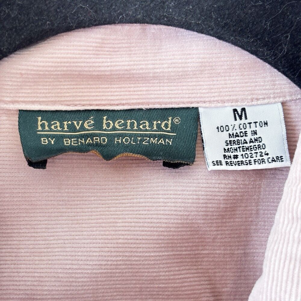 100% Cotton Harve Benard Corduroy Button-Up Shirt Light Pink Women’s M - Picture 3 of 8
